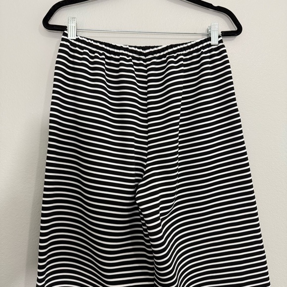 Reformation Olina Knit Pant in Black and White Stripe Drawstring Wide Leg Small - Picture 8 of 10